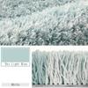 Yimobra Bathroom Rugs Non Slip Washable, Ultra Soft and Water Absorbent Bath Mats, Plush Fluffy Shower Mat Outside, Microfiber Thick Matts for Bathroom Floor/Sink, 24x17, Sky Light Blue and White view 2