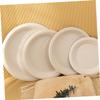 PRETYZOOM 50pcs Food-grade Paper Plates for Cakes Desserts Disposable Plates for Parties Gatherings Events Biodegradable Design view 2