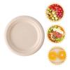 PRETYZOOM 50pcs Food-grade Paper Plates for Cakes Desserts Disposable Plates for Parties Gatherings Events Biodegradable Design view 3