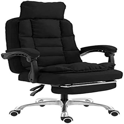 Gaming Chair, Office Chair for Lumbar Support with Swivel Ergonomic Executive Chair Dining Room Computer Gaming Chair Learning Desk Chair Meeting Chair Living Room (Color : Black, Size : One Side)