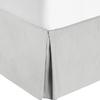 Drona Bedding Silver RV King Bed Skirt for Box Pleat Bed Skirt with 14"" Drop - Three Sides Fabric Adjustable Dust Box Pleated Silky Soft -800 TC-RV King(72""X 80"") Silver view 1