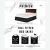 Drona Bedding Silver RV King Bed Skirt for Box Pleat Bed Skirt with 14"" Drop - Three Sides Fabric Adjustable Dust Box Pleated Silky Soft -800 TC-RV King(72""X 80"") Silver view 2
