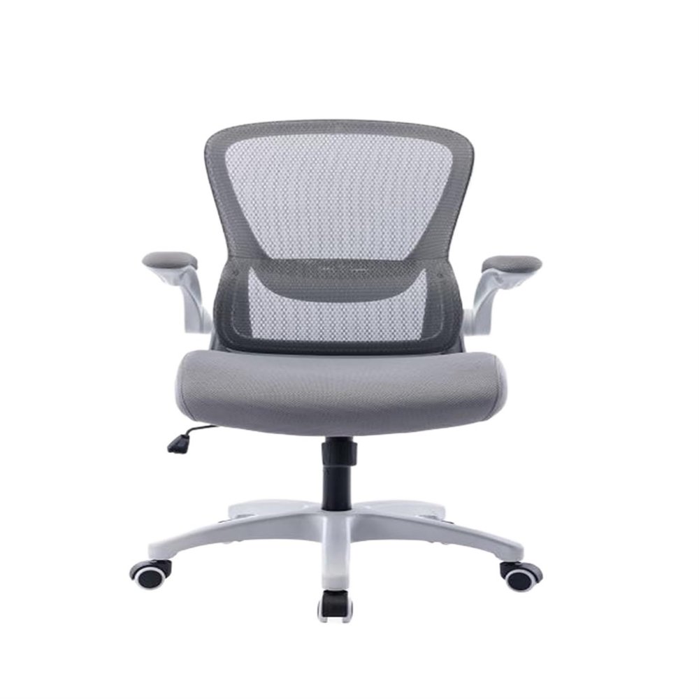 Luo Yi - CN Gaming Chair, Home Office Desk Chairs, Swivel Chair Mesh Ergonomic Office Computer Leisure Swivel Chair (Color : Grey, Size : No headrest)