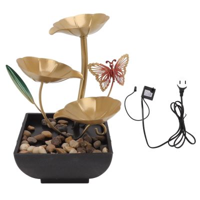 Xcello Tabletop Fountain with Modern LED Lights Small Indoor Waterfall for Office and Living Room (US)