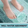 Arotive Microfiber Bathroom Rugs, Shaggy Soft and Absorbent Contour Toilet Rugs, Non-Slip, Thick Plush Machine Washable Dry Bath Mats for Toilet Base, 24x20, Dark Green, U-Shape view 2