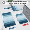 Arotive Microfiber Bathroom Rugs, Shaggy Soft and Absorbent Bath Rug, Non-Slip, Thick Plush Machine Washable Dry Bath Mats for Bathroom, Tub and Shower, 36x24, Peacock Blue, Rectangular view 2