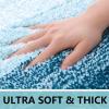 Arotive Microfiber Bathroom Rugs, Shaggy Soft and Absorbent Bath Rug, Non-Slip, Thick Plush Machine Washable Dry Bath Mats for Bathroom, Tub and Shower, 36x24, Peacock Blue, Rectangular view 4