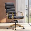 LUXMOD High Back Ergonomic Office Chair with Gold Frame, Adjustable Height, 360 Swivel, and Padded Armrests - Ideal for Home Offices, Study Rooms, and Removable Cover view 1