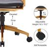 LUXMOD High Back Ergonomic Office Chair with Gold Frame, Adjustable Height, 360 Swivel, and Padded Armrests - Ideal for Home Offices, Study Rooms, and Removable Cover view 3