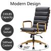 LUXMOD High Back Ergonomic Office Chair with Gold Frame, Adjustable Height, 360 Swivel, and Padded Armrests - Ideal for Home Offices, Study Rooms, and Removable Cover view 4