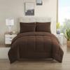 King Size Bed in a Bag Dorm Room Essentials College Bedding Comforter Set 7 Piece 100% Cotton for College Students Boys and Girls Chocolate Brown view 1