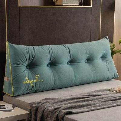 Headboard Wedge Pillow Cushion Pillow Back Support Sit Up Reading Pillow Bed Rest, Cushion Triangular Pillow Sit Up Bed Back Positioning Support Pillow Sofa Bed ( Color : Blue , Size : 100cm/39.3inch