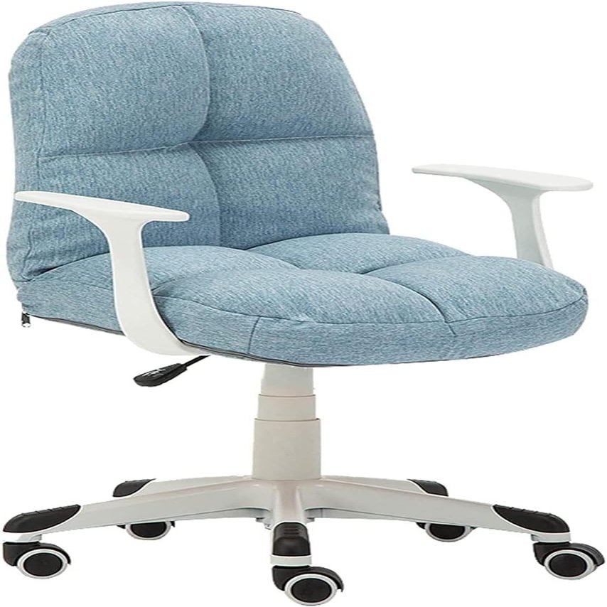 Office Chair Gaming Chair Home Computer Chairs Ergonomic Swivel Chair Lift Mid-Back Work Desk and Chair Upholstered Seat(Color:Default)