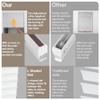 Sulugood Cordless Aluminum Mini Blinds for Windows 1" Room Darkening Metal Horizontal Window Blinds Venetian Light Adjust Window Shades for Home Office Door Beige,65" W x 39" H view 3