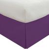 Purple California King Bed Skirt for Box Pleat Bed Skirt with 14" Drop - Three Sides Fabric Adjustable Dust Box Pleated Silky Soft -800 TC-California King(72"X 84") Purple view 1