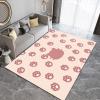 Cartoon Pink Kitten Pattern Area Rug, Girl Cute Cat Paw Non Slip Kids Rugs, Easy Care Stain Resistant Carpet for Indoor Living Room Bedroom Office Decor Mat - 4 ft x 5 ft view 3