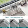 eormoe Diatomite Sink Splash Guard - DryingNeat Kitchen Faucet Mat, Instant Dry Water Absorbing Stone Tray for Sink, Durable Protector for Kitchen Bathroom Counter [Light Grey, 17.7" x 3.9"] view 3
