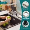 eormoe Diatomite Sink Splash Guard - DryingNeat Kitchen Faucet Mat, Instant Dry Water Absorbing Stone Tray for Sink, Durable Protector for Kitchen Bathroom Counter [Light Grey, 17.7" x 3.9"] view 4
