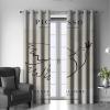 HOBBOY Khaki Window Drapes Picasso Art Blackout Curtains for Bedroom Living Room Kids Room Peace Dove Pattern Thermal Insulated Curtains 2 Panels 2X W60xL72in view 3