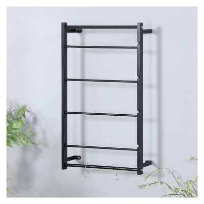 ENWINDXS Ribbon Organizer Rack Craft Room Crafts Ribbon Holder Organizer Rack, White Black, Metal Wrapping Paper Dispenser Display Stand for Wall Mount, Flower Shop Storage Shelf