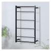 ENWINDXS Ribbon Organizer Rack Craft Room Crafts Ribbon Holder Organizer Rack, White Black, Metal Wrapping Paper Dispenser Display Stand for Wall Mount, Flower Shop Storage Shelf view 1