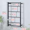 ENWINDXS Ribbon Organizer Rack Craft Room Crafts Ribbon Holder Organizer Rack, White Black, Metal Wrapping Paper Dispenser Display Stand for Wall Mount, Flower Shop Storage Shelf view 2
