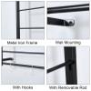 ENWINDXS Ribbon Organizer Rack Craft Room Crafts Ribbon Holder Organizer Rack, White Black, Metal Wrapping Paper Dispenser Display Stand for Wall Mount, Flower Shop Storage Shelf view 4