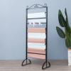 Craft Room Ribbon Storage Organizer Rack Wrapping Paper/Ribbon Display Stand Holder for Craft Room Flower Shop, 9 Layer Floor Standing Modern Scarf Storage Organzier Rack, Multifunctional Shelf ( Colo view 2