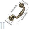 Drawer Knobs, Gold Brass Knobs Door Handle,Cupboard Handles,2pcs Antique Drawer Handles Pulls Wardrobe Drop Pull Drawer Handles Vintage Kitchen Cabinet Pull Bedroom Dresser Bronze(Hole Distance:78mm) view 2