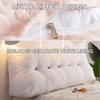 ZZYK Fleece Wedge Headboard Pillow,Large Backrest Triangular Headboard Reading Pillow,Solid Color Positioning Support Bed Rest Cushion Removable Daybed Bolster Cover,Pink1,59inch/Queen view 4