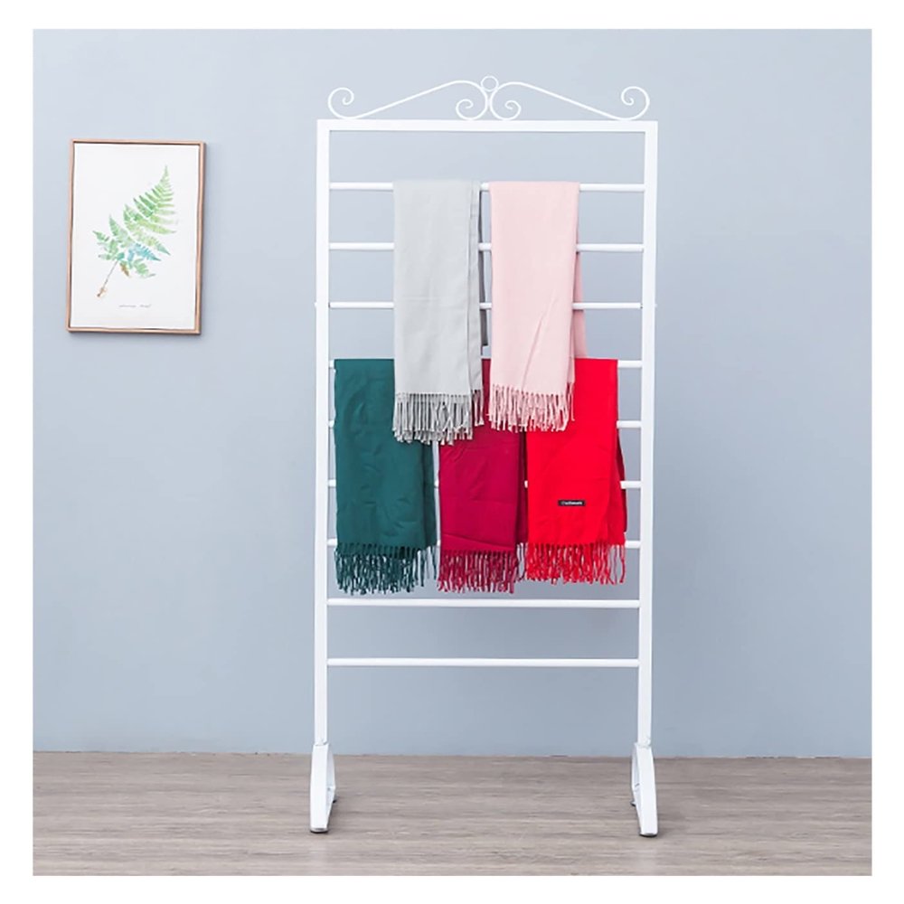 Craft Room Ribbon Storage Organizer Rack Wrapping Paper/Ribbon Display Stand Holder for Craft Room Flower Shop, 9 Layer Floor Standing Modern Scarf Storage Organzier Rack, Multifunctional Shelf ( Colo