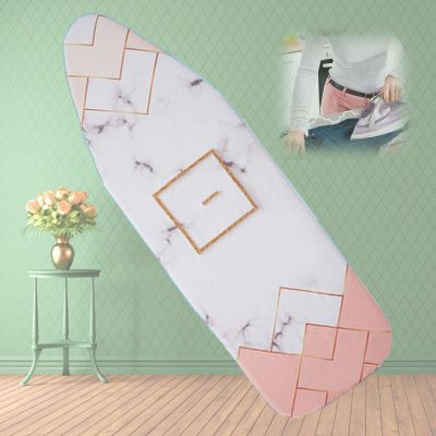 KAnduo Ironing Board Cover Non Stick Scorch and Stain Resistant Standard Size 19x55 Inch with Elasticized Edges (Color : Marble 3, Size : 55.12inx19.69in)