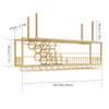 PCWLH Ceiling Mounted Wine Bottle Rack - Stylish Bar Liquor Shelves with Glass Holder - Organize Display in Home Bar, Dining Room, Kitchen view 2