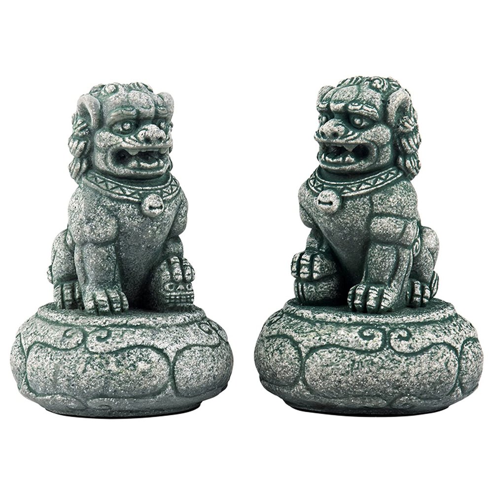 WXMYOZR Feng Shui Lion Statues, Pair of Guardian Lions, Fu Foo Dogs for Cash Register, Office Desk, Chinese Dog Door Statues Home Office Decoration Desktop Ornaments