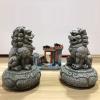 WXMYOZR Feng Shui Lion Statues, Pair of Guardian Lions, Fu Foo Dogs for Cash Register, Office Desk, Chinese Dog Door Statues Home Office Decoration Desktop Ornaments view 4