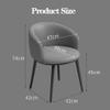 WIGSELBL Upholstered Accent Arm Chair Modern Dining Chair with Backrest and Metal Legs,Mid Century Modern Dining Room Chairs Faux Leather Club Guest Tub Chairs (Color : Cream) view 2