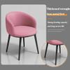 WIGSELBL Upholstered Accent Arm Chair Modern Dining Chair with Backrest and Metal Legs,Mid Century Modern Dining Room Chairs Faux Leather Club Guest Tub Chairs (Color : Cream) view 4