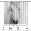 Rustic White Horse Shower Curtain 4 Piece Sets with Non-Slip Rugs,Toilet Lid Cover and Bath Mat Natural Handsome Animal Pictures Waterproof Shower Curtain with 12 Hooks Bathroom Set Home Decor view 2