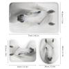 Rustic White Horse Shower Curtain 4 Piece Sets with Non-Slip Rugs,Toilet Lid Cover and Bath Mat Natural Handsome Animal Pictures Waterproof Shower Curtain with 12 Hooks Bathroom Set Home Decor view 3