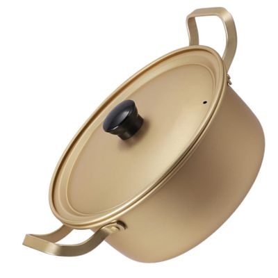 Double Handle Ramen Pot Instant Noodle Cooking Pot Small Ramen Noodle Bowl Lid