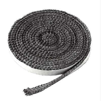 DZEB 10/15mm Fireplace Sealing Rope Wood Burning Stove Door Self-Adhesive Fiberglass Sealing Cord Replacement 2M Black Gasket Tape (Color : 15mmx2mm)