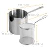 Cabilock 1set Stainless Steel Deep Fry Basket with Handle Small Frying Pot for Cooking Fish Chicken and Fries Versatile Kitchen Fryer Basket for Home Use view 2
