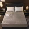 LMXSHJI Fitted Sheet Thicken Quilted Layer 100% Cotton Fabric Mattress Protector Elastic Band Fixation Single Double (Color : Gray, Size : 35"x78.7"+11"/90x200cm+28cm) view 1