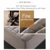 LMXSHJI Fitted Sheet Thicken Quilted Layer 100% Cotton Fabric Mattress Protector Elastic Band Fixation Single Double (Color : Gray, Size : 35"x78.7"+11"/90x200cm+28cm) view 3