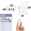 Bates - EU to US Plug Adapter, 20 Pack, Europe to USA view 3