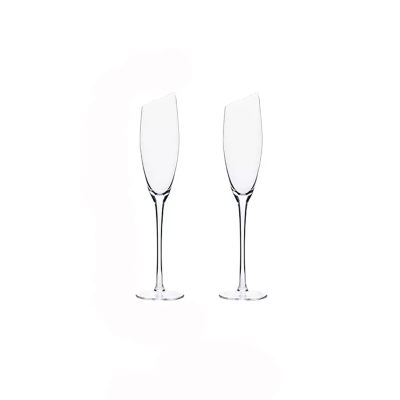 Champagne Flutes 180ml Champagne Glasses Home Premium Goblet Set Crystal Glass Champagne Flutes Ideal for Home Bar, Special Occasions 2 Pcs Champagne Glasses (Color : B)