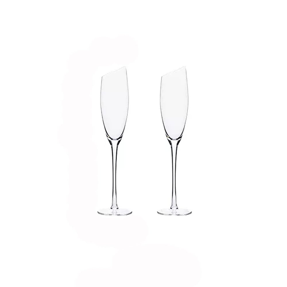 Champagne Flutes 180ml Champagne Glasses Home Premium Goblet Set Crystal Glass Champagne Flutes Ideal for Home Bar, Special Occasions 2 Pcs Champagne Glasses (Color : B)