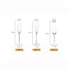 Champagne Flutes 180ml Champagne Glasses Home Premium Goblet Set Crystal Glass Champagne Flutes Ideal for Home Bar, Special Occasions 2 Pcs Champagne Glasses (Color : B) view 2