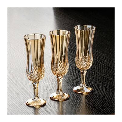 Champagne Flutes 150ml Glass Champagne Glasses Simple Vintage Tall Sparkling Glasses set of 3 Light Luxury Champagne Flute for Home Bar, Special Occasions Champagne Glasses (Color : B)