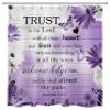 HVEST Farmhouse Floral Shower Curtain for Bathroom,Purple Daisy Flower and Butterfly Bible Verse on Farmhouse Wood Shower Curtain with Hooks,Nature Plant Bathroom Shower Curtain Set,72L X 60W inches view 2